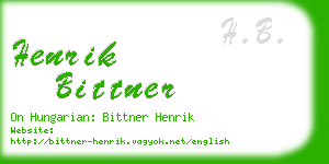 henrik bittner business card